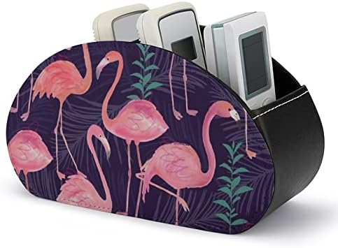 Slatki flamingo daljinski TV kontrolni držač za kožni Organizator kutije za odlaganje s 5 odjeljaka za spavaću sobu za radnu