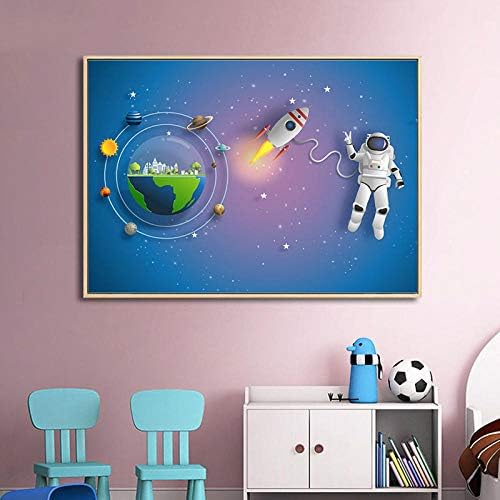 DFGRHG Moderni jednostavni i svemirski astronaut slikati planet Zemlja Dječja soba Dječaka Spavaća soba za dnevni boravak