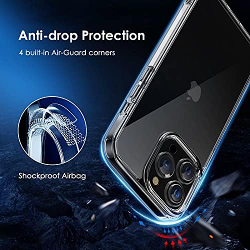 Floveme kompatibilan s iPhone 13 Pro Case Clear, [bez žurbe] Slim Thin Shots Protection Slučaj za zaštitni telefon za iPhone