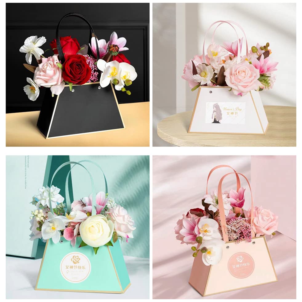 6 pakiranja prijenosnih poklon vrećica za cvijeće od kraft papira, vrećica za pakiranje vjenčanih buketa, vodootpornih vrećica