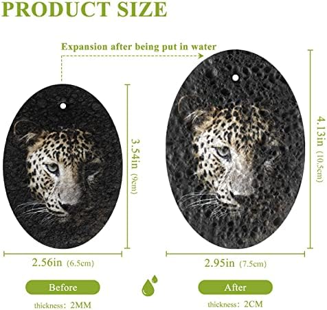 Alaza leopard glava izbliza životinjski print prirodne spužve kuhinje celuloza spužva za jela za pranje čišćenja kupaonice