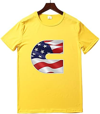 Ljetne muške košulje-haljine, muške majice s grafičkim printom, ležerna majica s uzorkom zastave 3. srpnja 4. srpnja, Vintage