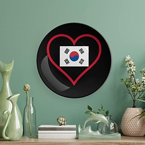 Volim South_korea Crveni srčani ukrasni tanjur sa postoljem prilagođene kosti Kina kućni tanjur za kućnu dnevnu sobu kuhinju