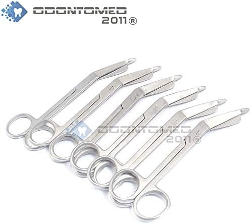 ODONTOMED2011® LOT od 6 Lister Bandge Scissors 5.5 Nehrđajući čelik 5 1/2