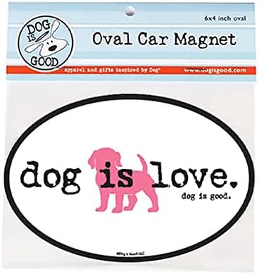 Pas je dobar, pas je ljubav, ovalni magnet za automobil
