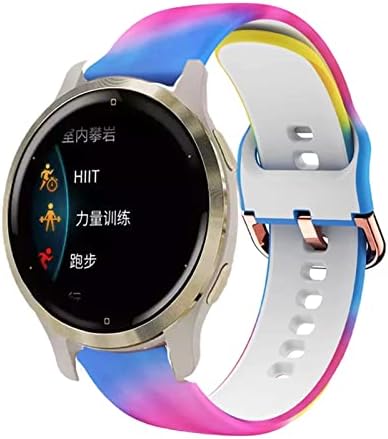 NibyQ 18 mm Smart Watch Band za Garmin Venu 2S/Vivoactive 3s 4s Silikonski pribor za zamjenu za naljepnica za aktivnu S narukvica