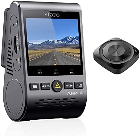 【Paket: Viofo A129 Duo s GPS + Bluetooth daljinski upravljač】 Viofo A129 Plus Dash Cam 2K 1440P 60fps s GPS Wi-Fi, HDR, načinom