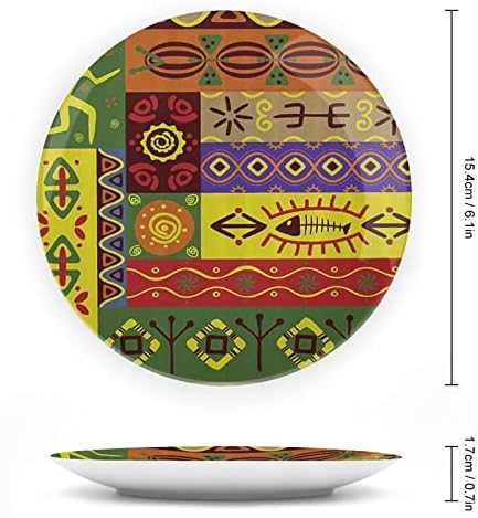 Afrički etnički uzorak ukrasni tanjur okrugli keramički tanjur kost Kina s pločama s izložbom za zabavu za vjenčanje