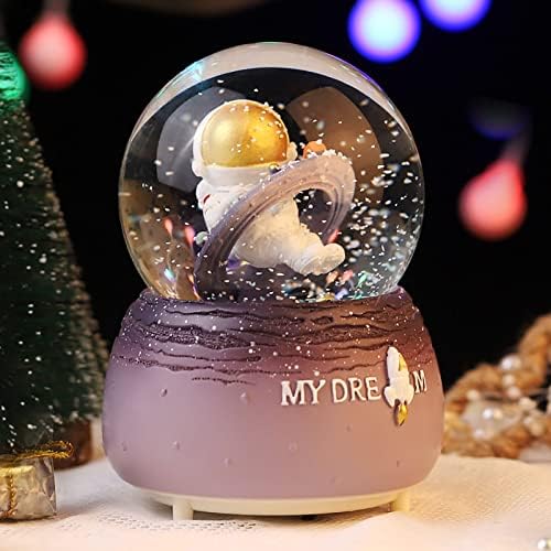 Afeidd astronaut kristalna kugla smola ukras za ukrašavanje home dekor Music Box s 90 ml tekućim božićnim ukrasima