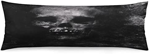 Noć vještica zastrašujuća grunge lubanja dugačak jastuk s cijelim tijelom jastuk mekane jastuke za jastuke kućišta sa skrivenim