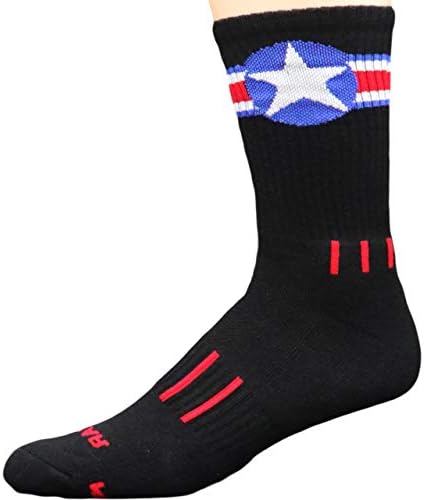 Moxy čarape crne s crvenim, bijelim i plavim američkim zvjezdanim čarapama