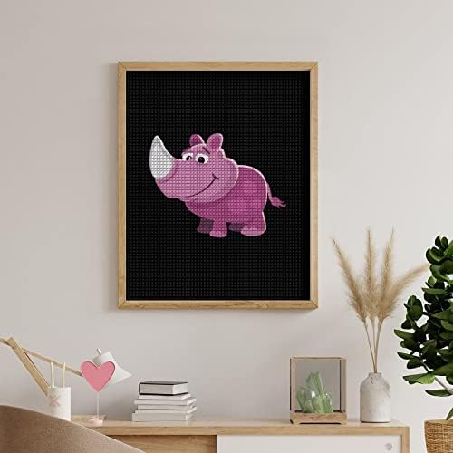 Rhino smiješni crtani dijamantni boj kit art slike diy puna bušilica za kućni dodaci za odrasle poklon za dekor zida u kući