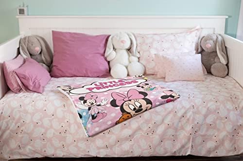 Mala princeza Minnie topla djeca posteljina 60 x 40 inča ružičasta, bijela