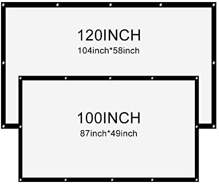Zadebljani prijenosni 100 120 inča 16: 9 Zaslon za ekran projektora za ekran projektora za projektor zaslon za projektor
