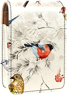 Proljetna ptica kineska uljana ruž za usne s ogledalom za kožu od torbica, kozmetička vrećica za šminkanje, drži 3 epruvete