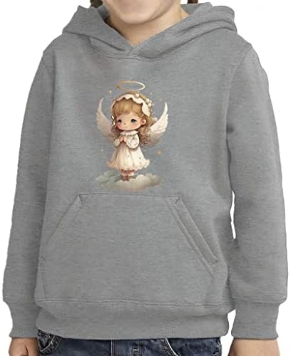 Slatki anđeo mališani pulover hoodie - grafička umjetnost spužva s spužvama runa - jedinstvena kapuljača za djecu