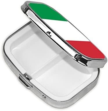 Talijanska zastava Square Mini tableta Case Medicine Organizator prijenosni odjeljci Metalna kutija za tablete