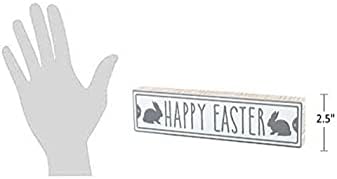 Collins Slikanje Sretni Uskrs Bunny Street Sign Stil Shelf Shitter - Dekoracija drvenog stola za proljeće, Uskrs, Kršćanski
