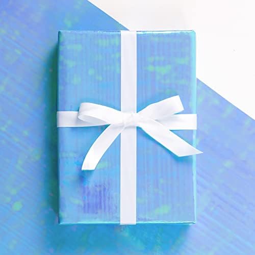 Rola Svijetloplavog papira za omatanje - holografski Iridescentni Papir za rođendan, Valentinovo, Majčin dan, praznik-17