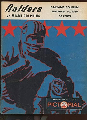 20. rujna 1969. AFL program Miami Dolphins u Oakland Raiders - NFL programi