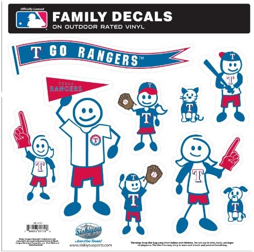 MLB Texas Rangers set velikih obiteljskih naljepnica