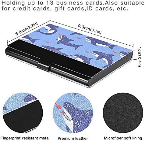 Slatki držač posjetnica za morske pse za žene i muškarce kožna futrola za posjetnice s imenom kreditna kartica osobna iskaznica