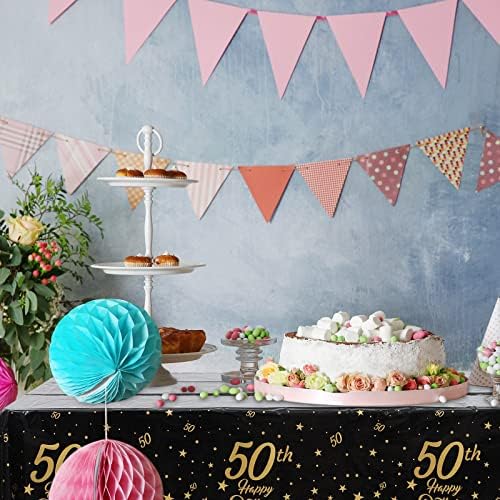 50. rođendan plastični ukrasi za 54.108 inča ukrasi za 50. rođendan za muškarce i žene Sretan rođendanski stolnjak za zabave