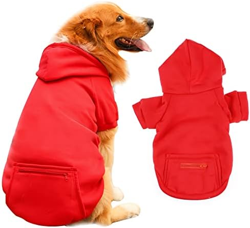 Toysructin Dog Hoodie dukvica, topla pseća odjeća Ugodna puloverska džempera s kapuljačom i patentnim zatvaračem, kaputa