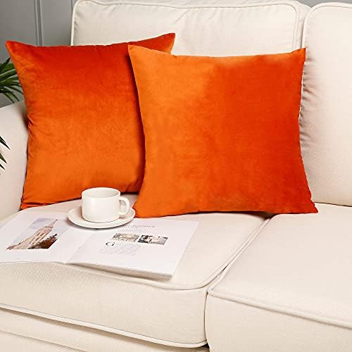 MZPSO pakiranje od 2, Velvet Super mekani čvrsti ukrasni kvadratni jastuci za bacanje Pokriveni jastuk za jastuk za kauč