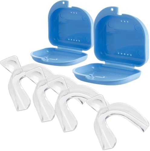 Ladice za izbjeljivanje zuba 4 PCS s 2 futrola za skladištenje BPA bez kalupa za obrezivanje tankih ladica za usta zube za