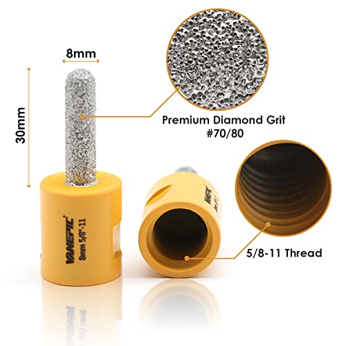 Vanepic Diamond minobacač Bit 5/16 x 1-3/16 za uklanjanje morta za zglobove cigle i udaranje granitnog mramornog zidanog