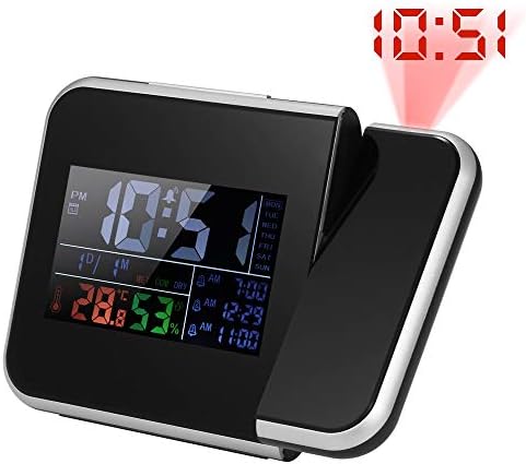 Digitalni termometar u boji higrometar unutarnji sat LCD zaslon temperatura, sat termometar higrometar