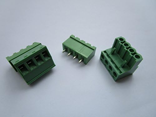 20 računala Zatvori ravno 4 pin/način nagiba 5,08 mm priključak priključka za vijčani blok zelena boja utikač s ravnim pin
