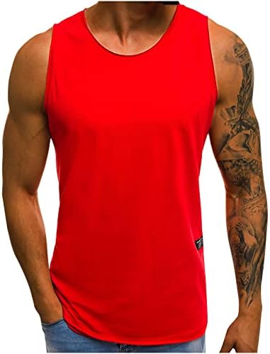 Muškarac bez rukava Tank vrhunac brze suhe čvrste atletske košulje trčanje teretana mišića plaža tenk gornji i visoki muškarci