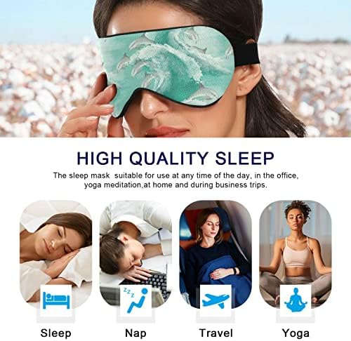 Unisex maska ​​za eye eye delphins-plavo-more noćne maske za spavanje Udobno presvlačenje nijansa za spavanje