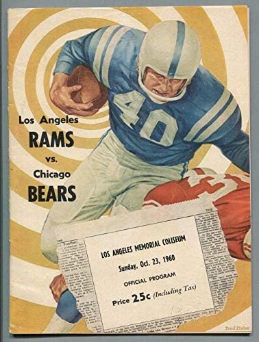 Los Angeles Rams vs. Chicago Bears 23. listopada 1960. NFL program igre - NFL programi