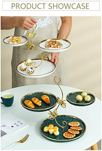 3-slojni keramički stalak za torte jelo za posluživanje tijesta s teksturom vodenog vala tanjuri za predjelo za vjenčanje