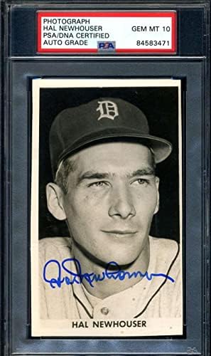 Hal Newhouser Gem Mint 10 PSA DNA COA potpisana Vintage Tigrovi Photo Autograph - Autografirani MLB fotografije