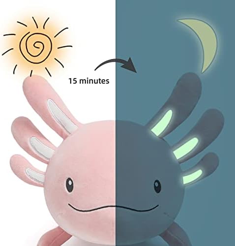 Niuniudaddy Axolotl plišane igračke za djevojčice Dječaci-svjetlosni 20 inča Realistični axolotl napunjen životinje za djecu