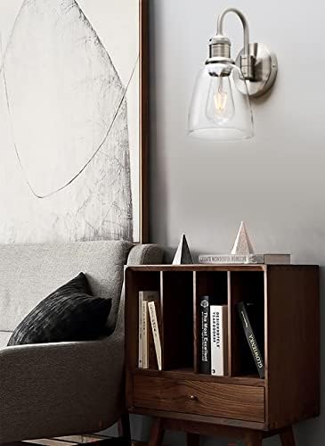 Vintage zidni svijećnjak od 1 do 1, Crna Industrijska svjetiljka s elegantnom zakrivljenom šipkom od guščjeg vrata, unutarnja