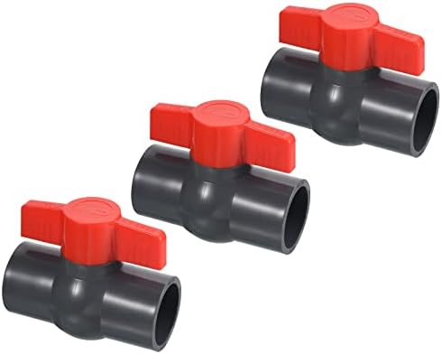 91-1/4 PVC kuglasti ventil, kompaktni ventil za vodu s ručkom u obliku slova T i okruglom utičnicom za sustav okova za cijevi