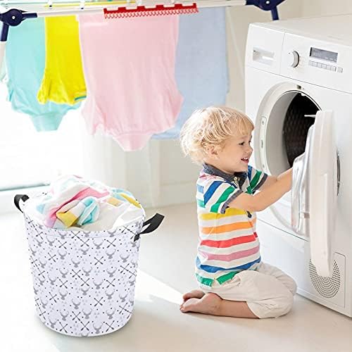 Foduoduo tema za pranje rublja s skandinavskim dizajnom rublje rublje s ručkama sa sklopivim kolica prljava odjeća za skladištenje
