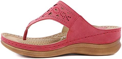 Flip Flops za žene Ljetni klin Kristalni vintage šupljina ljeta proklizavanje na unutarnjim vanjskim papučama sandala sandala