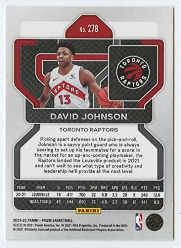 2021-22 Panini Prizm 278 David Johnson RC Rookie Toronto Raptors NBA košarkaška baza Trgovačka kartica