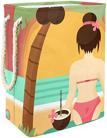 Košara za DEYYA Coconut Tree i kupaći kostim je Djevojka Visoka čvrsti sklopivi za odrasle djece, adolescenata dječaka i
