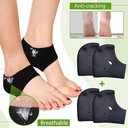 Gel štitnici za pete 2 čarape od kože stopala protiv pukotina Uniseks hidratantne čarape za suhe pete