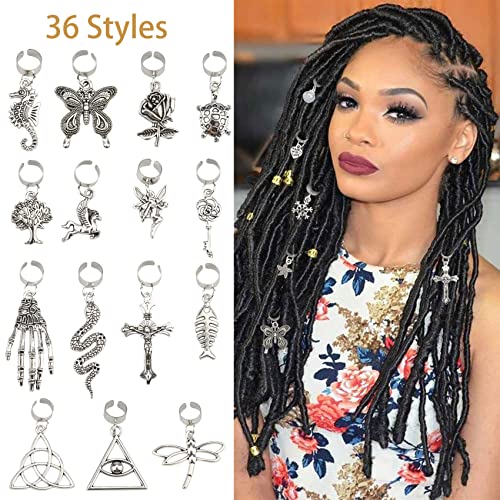 40pcs nakit za kosu, pletenice, kopče za kosu, podesive manžete za kosu, dreadlocks u afričkom stilu, perlice za kosu, leptir