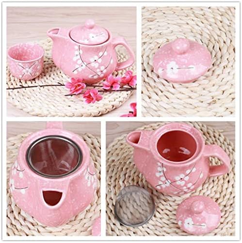 TJLSS set čajnika cvjeta trešnje 1 lonac 6 šalica keramičkog pijenja set čajnika za čaj za čaj za čaj Set zalihe