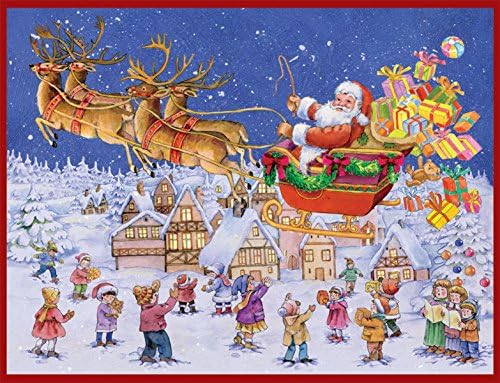 Bostonski međunarodni Božićni adventski kalendar, 10.14 inča, dostava od Djeda Mraza