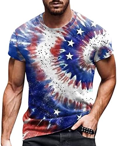 Ljetne majice Košulje za muškarce muške proljetne i ljetne majice za proslavu Dana neovisnosti Ležerne Vintage majice za
